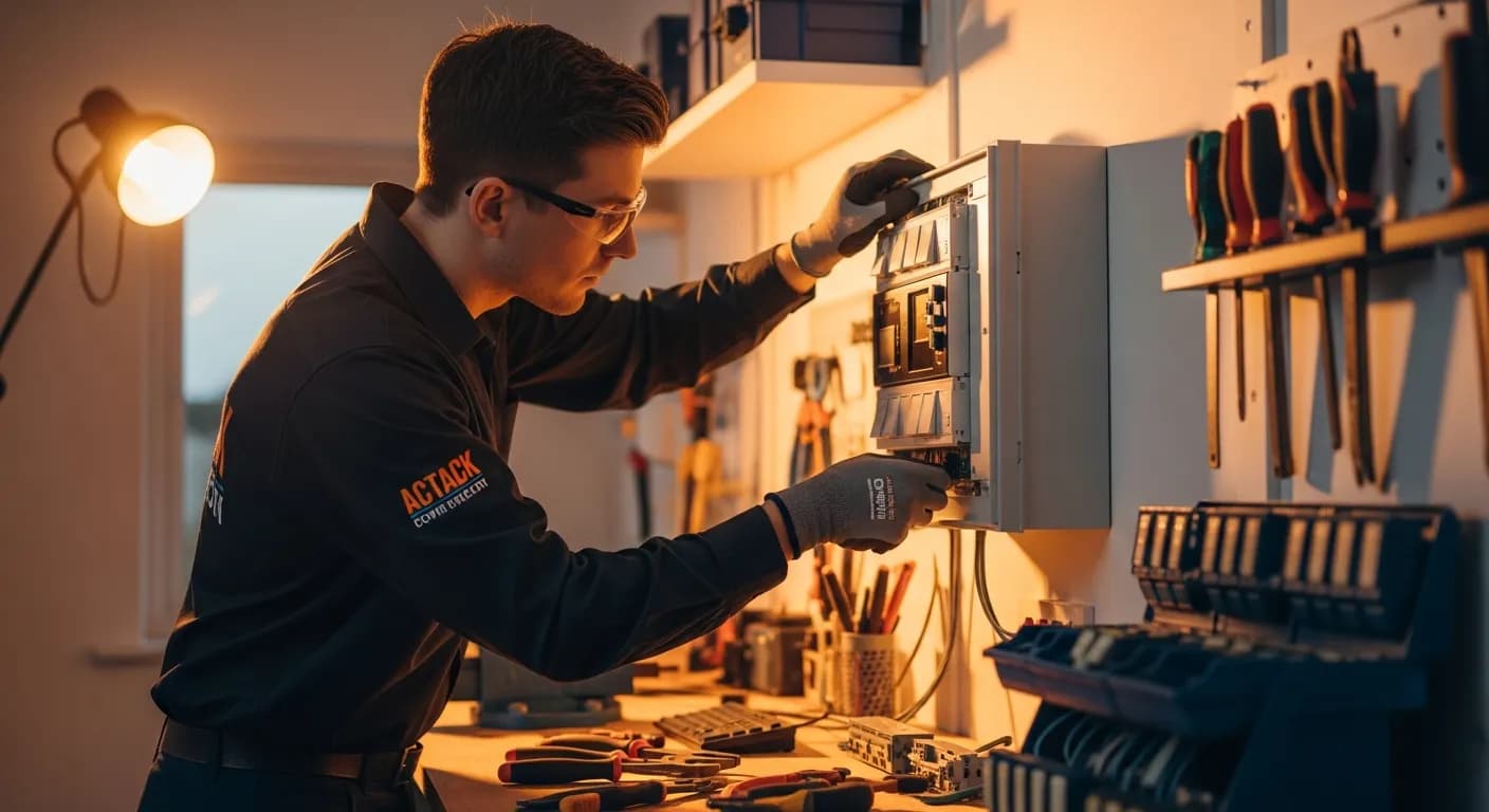 Electricians at work