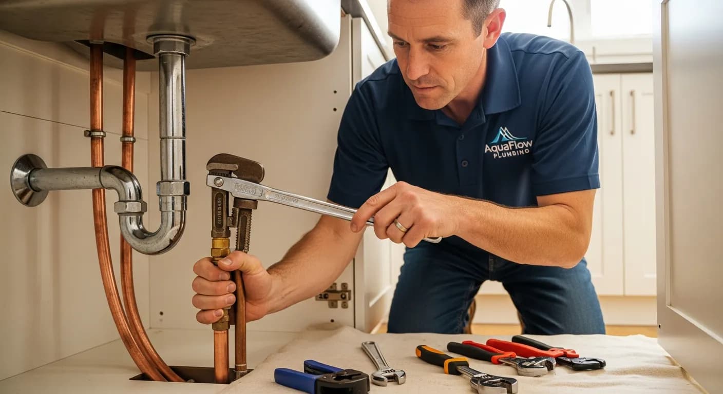 Plumbers at work